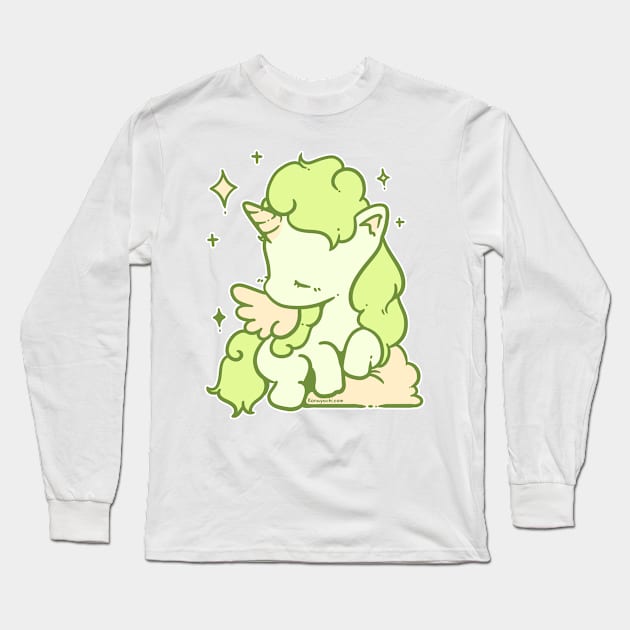 Soft Unicorn (Melon Green) Long Sleeve T-Shirt by Konayachi